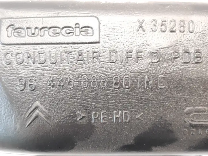 Citroen C6 (2005 - 2012) 9644688880 Воздуховоды системы отопления/климатики — фото 2