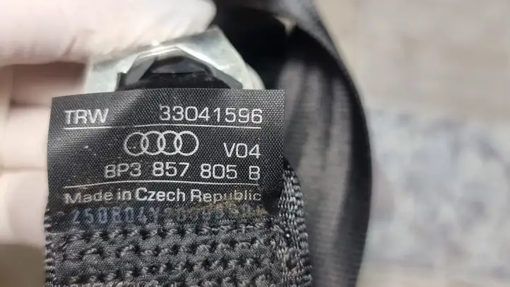 Audi A3/S3 8P (2003 - 2005) 8P3857805B Задний ремень безопасности — фото 3