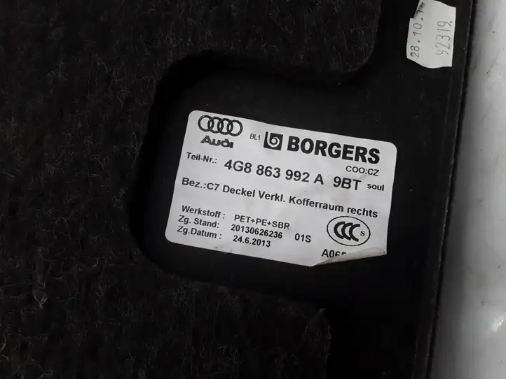 Audi A7 S7 4G (2014 - 2018) 4G8863992A Прочая отделка багажника — фото 4