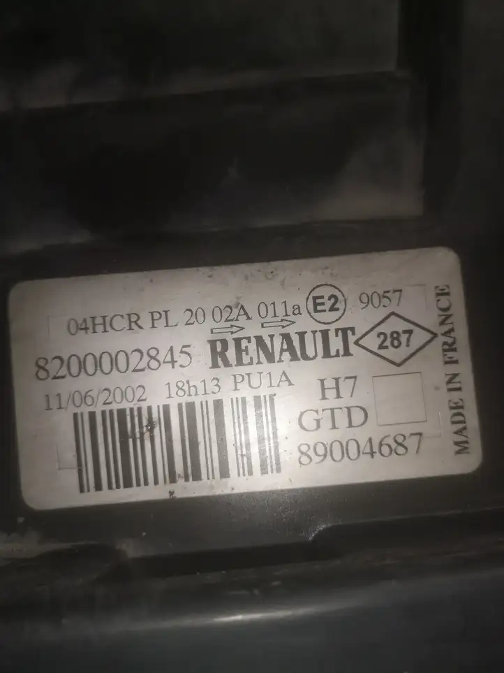 Renault Laguna II (2001 - 2005) 8200002845 Передняя фара — фото 2