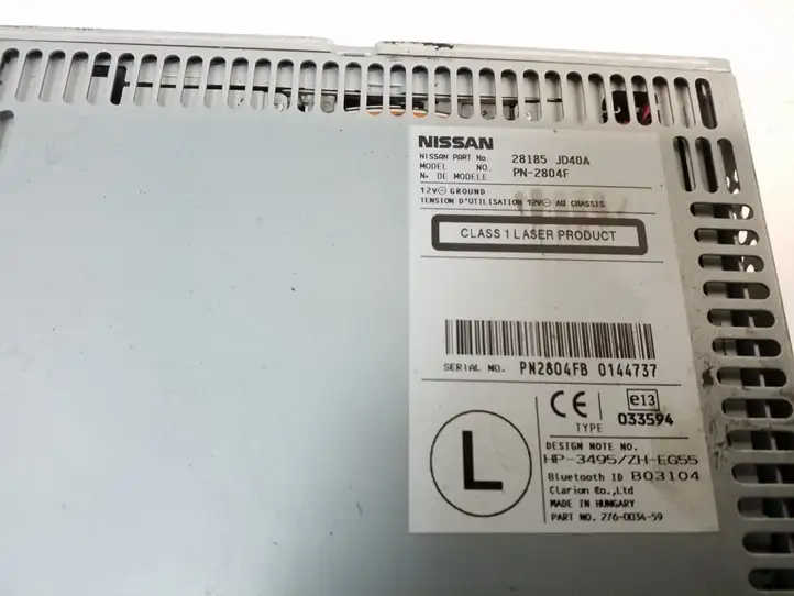 Nissan Qashqai (2006 - 2010) 28185JD40A Магнитола / мультимедийная система — фото 2