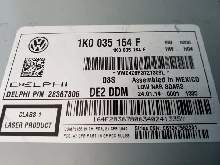 Volkswagen Jetta VI (2011 - 2018) 1K0035164F Магнитола / мультимедийная система — фото 4