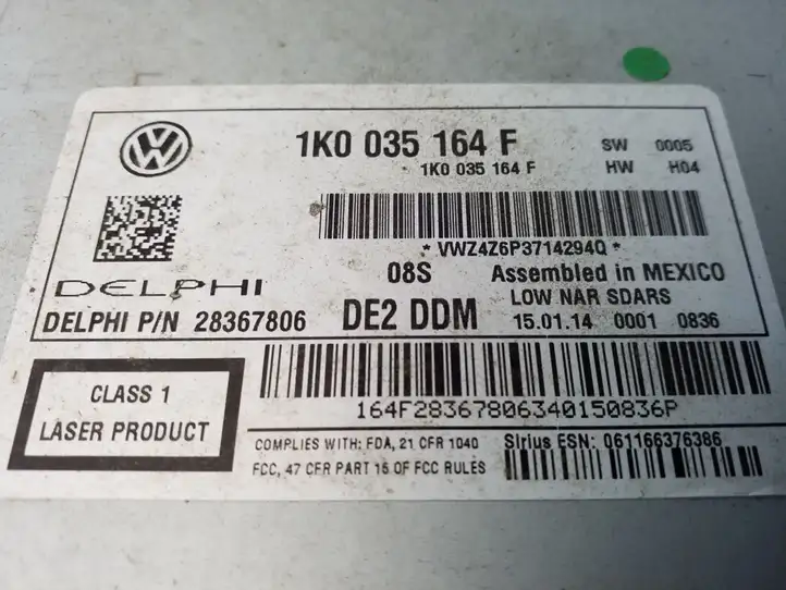 Volkswagen Jetta VI (2011 - 2018) 1K0035164F Магнитола / мультимедийная система — фото 2