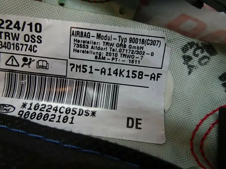 Ford Focus (2008 - 2011) 7M51-A14K158-AF Боковая подушка безопасности шторка — фото 6