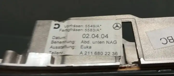 Mercedes-Benz E W211 (2002 - 2009) A2116802236 Рамка рычага КПП — фото 4