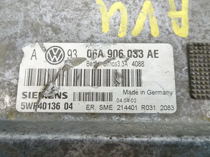 Volkswagen Golf IV (1998 - 2005) 06A906033AE Блок управления двигателем (ЭБУ) — фото 4