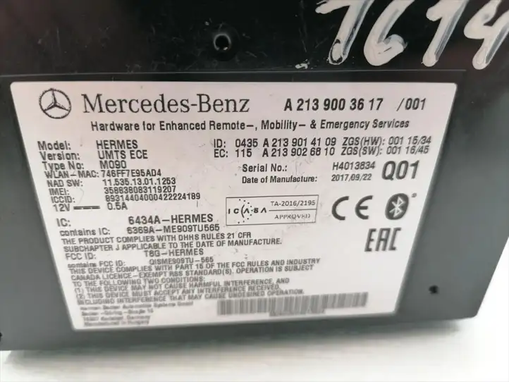 Mercedes-Benz C W205 (2014 - 2021) A2139003617 Bluetooth модуль — фото 4