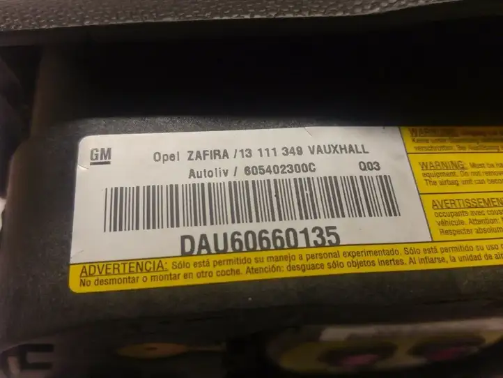 Opel Zafira B (2003 - 2006) 605402300C Подушка безопасности руля — фото 7