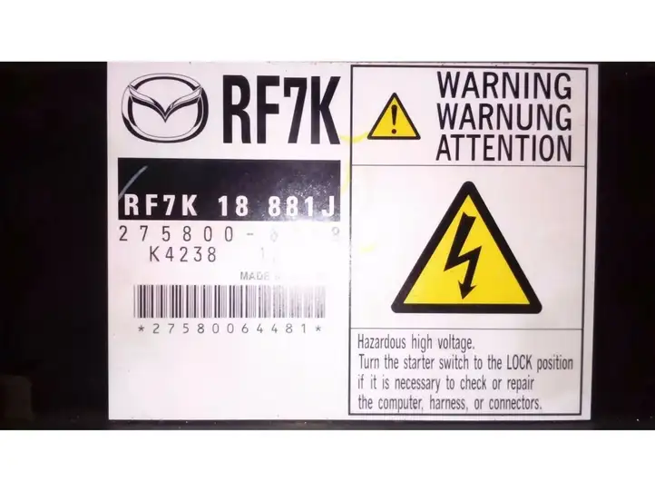 Mazda 6 (2005 - 2007) RF7K18881J Блок управления двигателем (ЭБУ) — фото 6