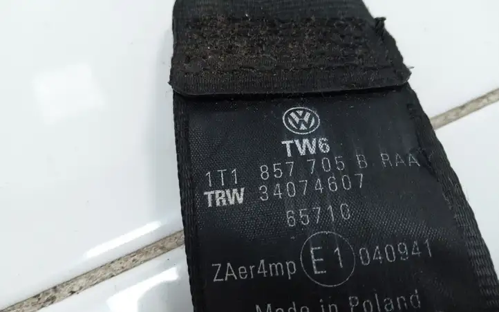 Volkswagen Touran I (2003 - 2010) 1T1857705B Передний ремень безопасности — фото 5