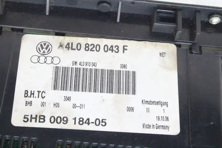 Audi Q7 4L (2005 - 2009) 4L0820043F Управление климат контролем — фото 7