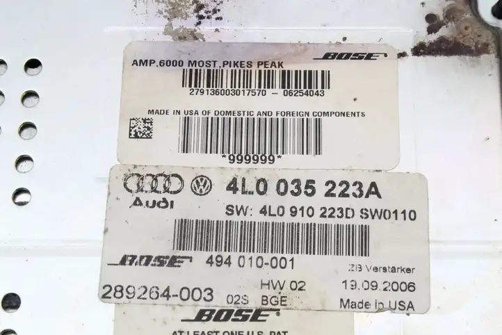 Audi Q7 4L (2005 - 2009) 4L0035223A Усилитель звука — фото 6