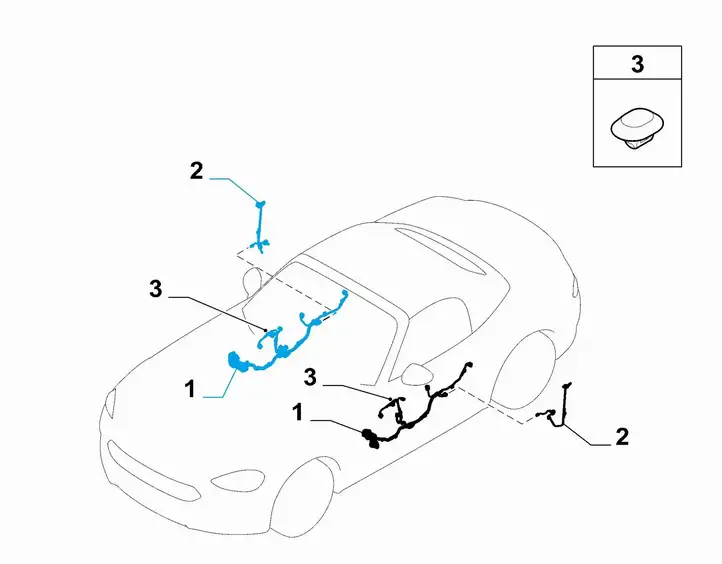 Fiat 124 Spider (2017 - 2019) 6000613507 Проводка передней двери — фото 4