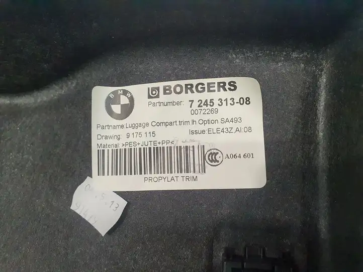 BMW X3 F25 (2010 - 2017) 7245313 Боковая обшивка багажника — фото 3