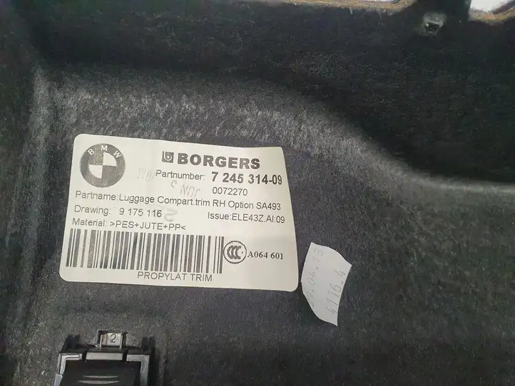 BMW X3 F25 (2010 - 2017) 7245314 Боковая обшивка багажника — фото 3