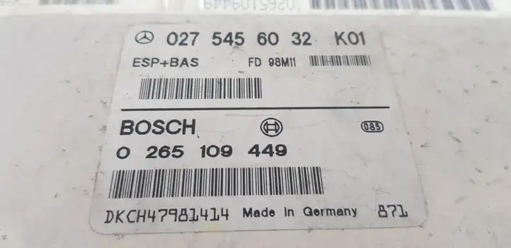 Mercedes-Benz A W168 (1997 - 2004) 0275456032 Прочие блоки управления — фото 2