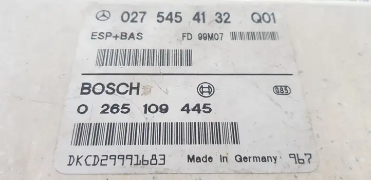 Mercedes-Benz A W168 (1997 - 2004) 0275454132 Прочие блоки управления — фото 2