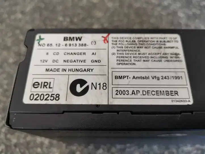 BMW 3 E46 (1998 - 2005) 65126913388 CD/DVD чейнджер — фото 4
