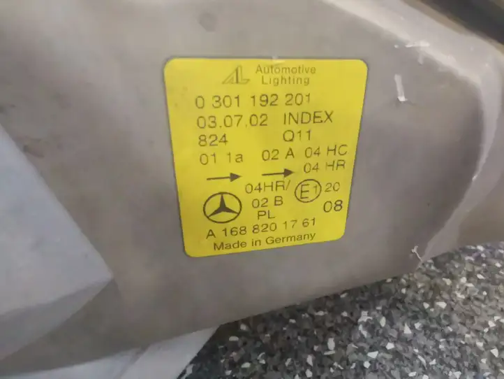 Mercedes-Benz A W168 (1997 - 2004) A1688201761 Передняя фара — фото 2