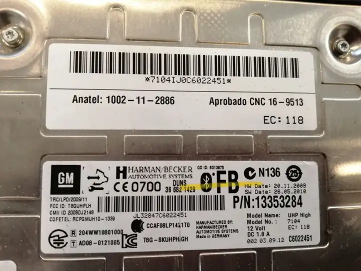 Opel Astra J (2012 - 2015) 13353284 Bluetooth модуль — фото 4