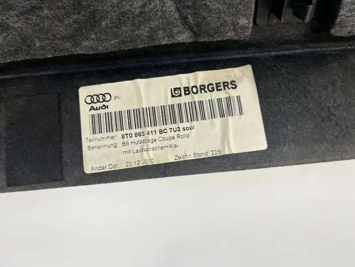Audi RS5 (2010 - 2015) 8T0861325C Электрическая шторка заднего стекла — фото 17