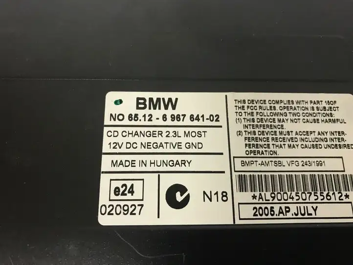 BMW 3 E90 E91 (2005 - 2012) 6967641 CD/DVD чейнджер — фото 3