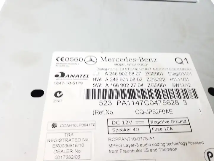 Mercedes-Benz A W176 (2012 - 2018) A2469005807 Магнитола / мультимедийная система — фото 5