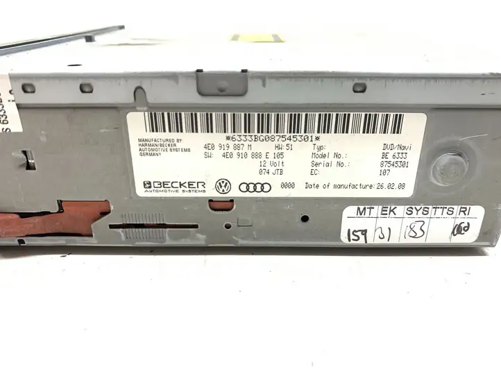 Audi A4 S4 B8 8K (2007 - 2011) 4E0910888 Навигационный привод CD/DVD — фото 3