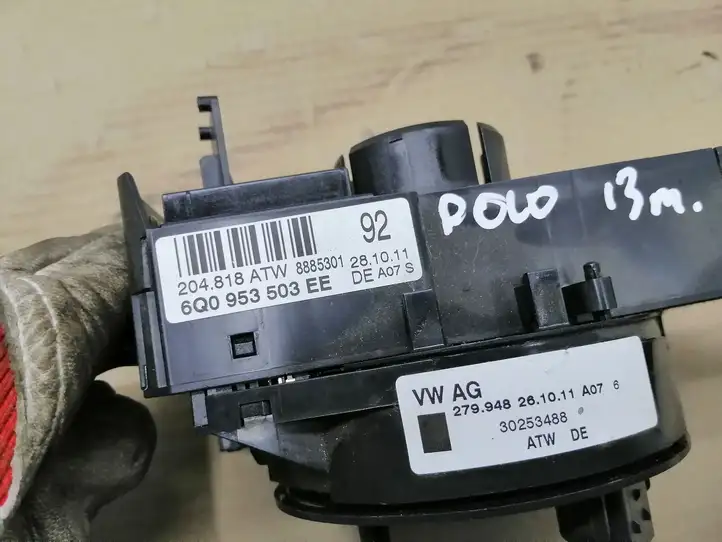 Volkswagen Polo V 6R (2009 - 2015) 6Q0953503EE Контактное кольцо SRS — фото 6