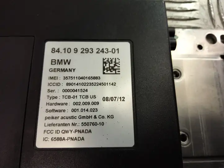 BMW 5 F10 F11 (2009 - 2016) 9293243 Bluetooth модуль — фото 2