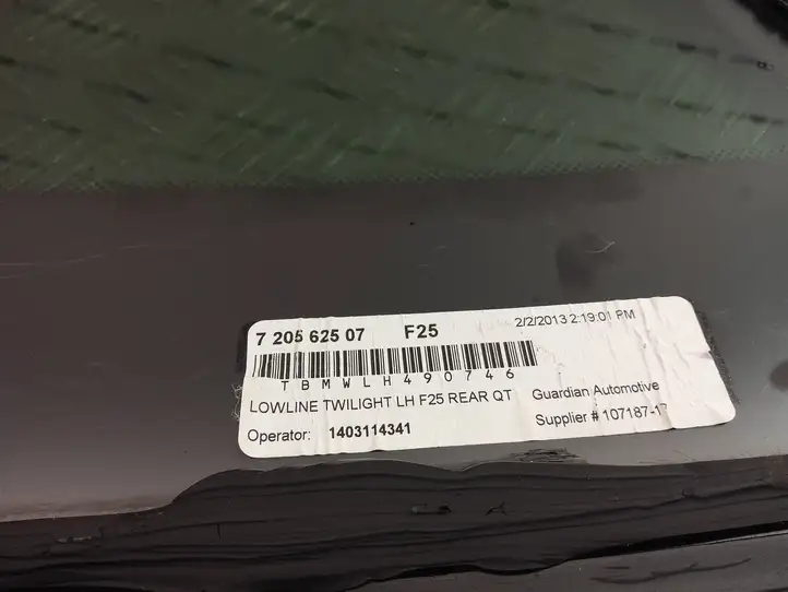 BMW X3 F25 (2010 - 2017) 7205625 Заднее боковое стекло — фото 4