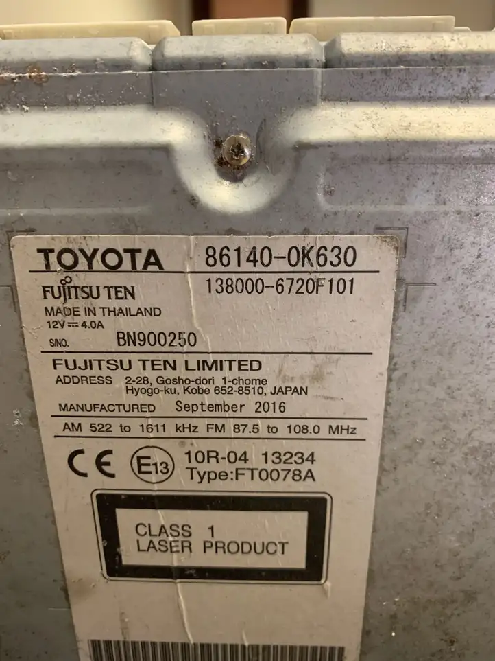 Toyota Hilux (AN120, AN130) (2015 - 2017) 86140-0K630 Магнитола / мультимедийная система — фото 2
