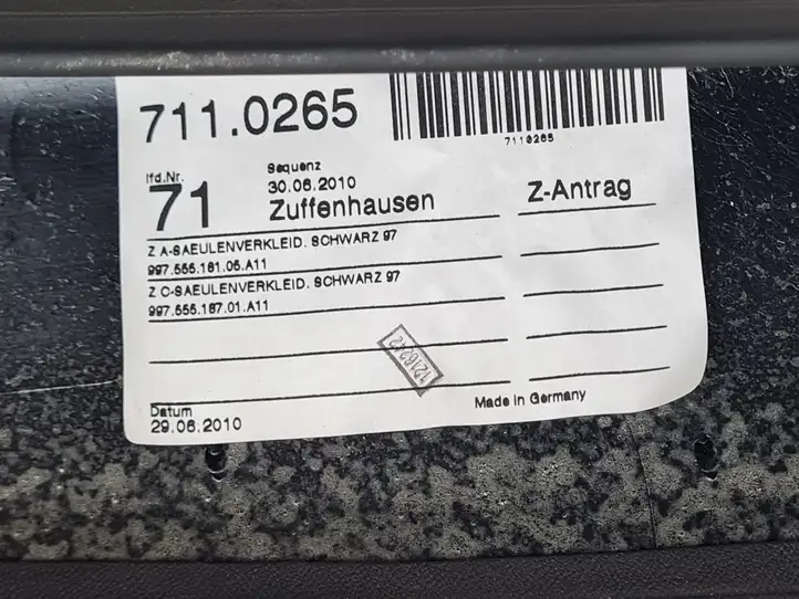 Porsche 911 997 (2004 - 2013) 99755518701A11 Комплект потолочной обшивки — фото 7