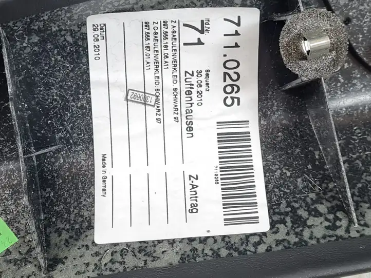 Porsche 911 997 (2004 - 2013) 99755518701A11 Комплект потолочной обшивки — фото 11