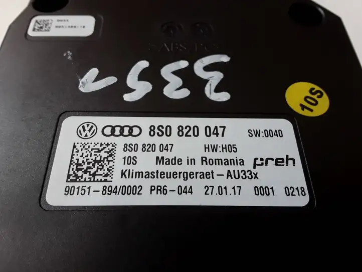 Audi TT TTS RS Mk3 8S (2014 - 2018) 8S0820047 Модуль управления кондиционером — фото 3