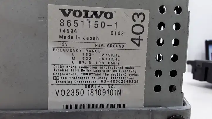 Volvo V70 (2000 - 2004) 86511501 Магнитола / мультимедийная система — фото 5