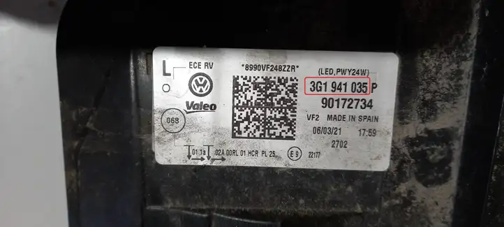 Volkswagen PASSAT B8 (2015 - ) 3G1941035 Передняя фара — фото 6