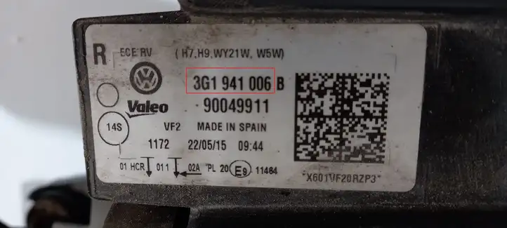 Volkswagen PASSAT B8 (2015 - ) 3G1941006 Передняя фара — фото 8