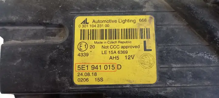 Skoda Octavia Mk3 (5E) (2013 - 2019) 5E1941015 Передняя фара — фото 9