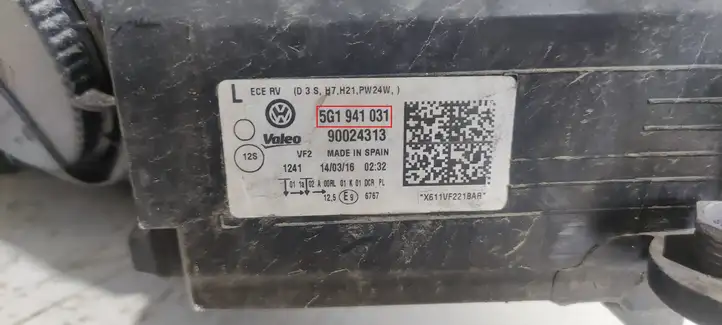 Volkswagen Golf VII (2013 - 2019) 5G1941031 Передняя фара — фото 7
