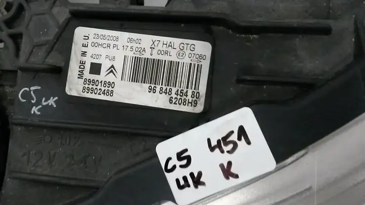 Citroen C5 (2008 - 2017) 9684845480 Передняя фара — фото 3