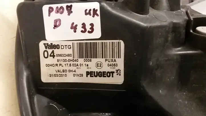 Peugeot 107 (2005 - 2008) 89532480 Передняя фара — фото 3