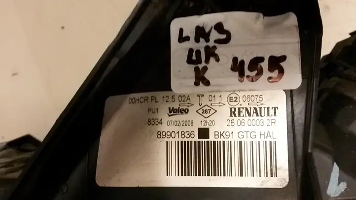 Renault Laguna III (2007 - 2015) 260600032R Передняя фара — фото 3