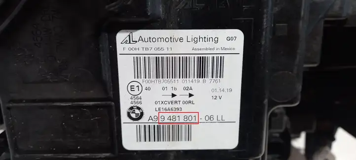 BMW X7 G07 (2018 - ) 9481801 Передняя фара — фото 8