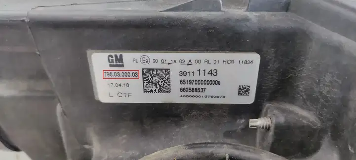 Opel Astra K (2015 - 2020) 7960300003 Передняя фара — фото 7