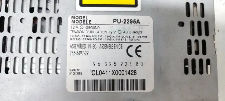 Citroen Xsara Picasso (1999 - 2012) 9632592480 Магнитола / мультимедийная система — фото 2