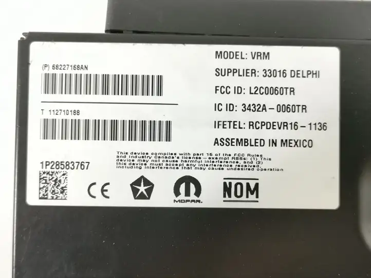 Chrysler Pacifica (2016 - ) 68227168AN Модуль управления видео — фото 2