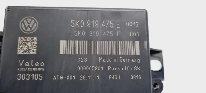 Volkswagen Golf VI (2009 - 2013) 5K0919475E Блок управления парктрониками — фото 3