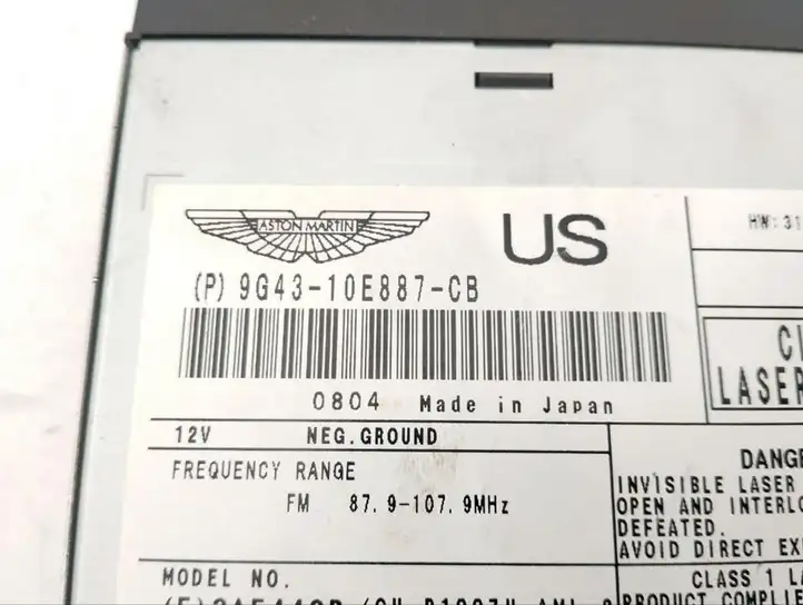 Aston Martin Vantage III 9G4310E887CB Магнитола / мультимедийная система — фото 11