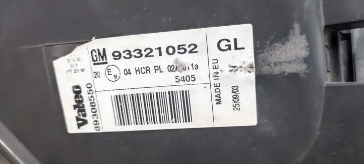 Opel Meriva A (2002 - 2006) 93321052 Передняя фара — фото 6
